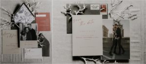 Boho Modern Wedding Invitation set by TAM Invitations